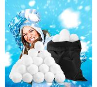 relaxdays Boules de Neige artificielles, Lot de 50, décoration de Noël, pour l’intérieur, Anniversaire d’Enfant, Blanc