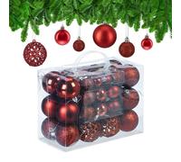 Relaxdays Boules de Noël en lot de 50