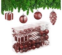 relaxdays Boules de Noël en set de 72 pièces