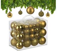 relaxdays Boules de Noël, set de 50 pièces