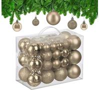 relaxdays Boules de Noël, set de 50 pièces