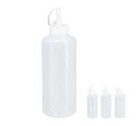 Relaxdays Bouteille à sauce 1000 ml lot de 4