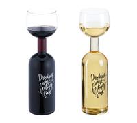 Relaxdays Bouteille avec verre intégré