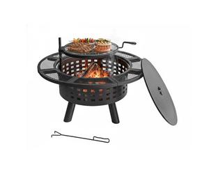 Relaxdays Brasero, grille réglable