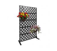 Relaxdays Brise-Vue en métal Motif Losanges, paravent Jardin/Balcon/Piscine, H 183 cm x B 110 cm, Noir