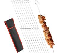relaxdays Broches à barbecue acier inoxydable, set de 20 pièces