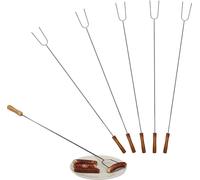 relaxdays Brochettes à barbecue extra-longues, lot de 6