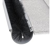 Relaxdays Brosse de gouttière, Protection de gouttière, Contre Feuilles et Oiseaux, Assure écoulement, 400 x 10 cm, Noir