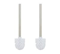 relaxdays Brosse pour toilettes, set de 2, blanc