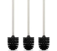 relaxdays Brosse pour toilettes, set de 3 pièces, noir