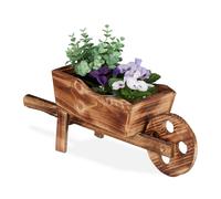 Relaxdays Brouette en bois pour plantes