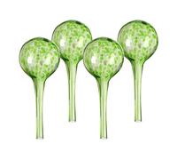 Relaxdays Bulle d’arrosage pour Vos Plantes, en lot Pratique de 4, en Verre, H x D : 15 x 6 cm, Verte