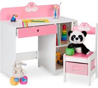 relaxdays Bureau et chaise pour enfants Cygne