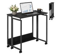 Relaxdays Bureau pliant roulettes