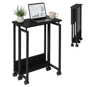 Relaxdays Bureau pliant roulettes
