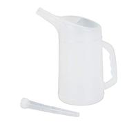 relaxdays Burette 2l, Embout de Remplissage Flexible,Récipient de Mesure de l’Huile,incassable, PHD, PE, Blanc (Weiß), 31,5 x 36 x 13 cm