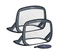 Relaxdays But de Foot Pop up en Lot de 2, Cage Pliable pour Le Jardin, avec Sac de Transport, HxLxP : 78x121x80 cm, Gris