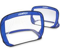 relaxdays But de football Pop-up bleu , 2 pcs.