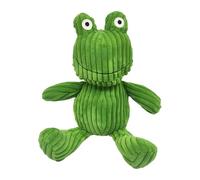 Relaxdays Buteur de Porte Grenouille en Coton, Sable, décoratif, 30x10x10 cm, 1 kg, Vert