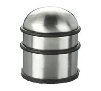 relaxdays Butoir de Porte, Lourdes entrées & fenêtres, Acier Inoxydable & Caoutchouc, Haut & Rond, ∅ 7 cm, argenté