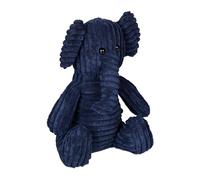 Relaxdays Butoir de Porte en Forme d'éléphant, en Tissu, rempli de Sable, 27 x 19 x 21 cm, pour Chambre d'enfant, Bleu