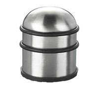 relaxdays Butoir de Porte, Lourdes entrées & fenêtres, Acier Inoxydable & Caoutchouc, Haut & Rond, ∅ 7 cm, argenté