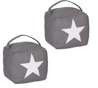relaxdays Butoir de porte, motif étoile, lot de 2
