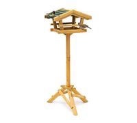 Relaxdays Nichoir À Oiseaux Avec Pied Support Décoration De Jardin Mangeoire En Bois Déco Marron