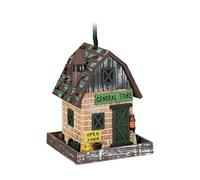 Relaxdays Cabane à Oiseaux, Suspendre, en Bois, Toit ouvrant, HLP : 23 x 18 x 18 cm, pour Jardin et Balcon, Multicolore