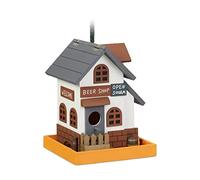 Relaxdays Cabane à Oiseaux, Suspendre, en Bois, Toit ouvrant, HLP : 23 x 18 x 18 cm, pour Jardin, Multicolore