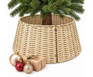 Relaxdays Cache-pied en tressage de saule