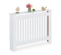Relaxdays Cache-radiateur Pratique – superbe design, tablette, MDF, 83 x 112 x 19 cm, blanc