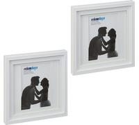relaxdays Cadre photo 25x25 cm Set de 2 pièces