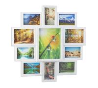 Relaxdays Cadre photos pele-même cadre 11 photos Galerie mur mural lettres, blanc