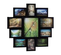 Relaxdays 10021953_46 Cadre photos pele-même cadre 11 photos Galerie mur mural lettres, noir