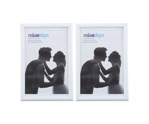 Relaxdays Cadres photo 10 x 15 cm lot de 24 blanc