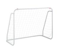 Relaxdays Cage de Foot, pour Enfants et Adultes, Acier et Polyester, HxLxP : 96 x 124 x 61 cm, pour Le Jardin, Blanche