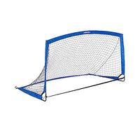 Relaxdays Cage de Foot, transportable, pour Petits et Grands, H x L x P : 115x195x115 cm, Jardin, Bleu et Noir