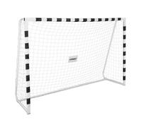 Relaxdays Grande Cage de Foot XXL, pour Petits et Grands, Stable, en métal HP : 200x300x90 cm, Jardin, Blanc et Noir
