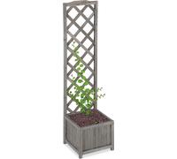 relaxdays Caisson avec treillis gris