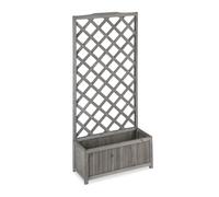 relaxdays Caisson avec treillis gris