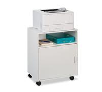 Relaxdays Caisson de Bureau, Armoire avec 3 Compartiments, Porte, H x L x P : 57 x 48 x 34 cm, Blanc