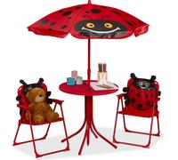 relaxdays Camping Ensemble de sièges pour enfants avec parapluie