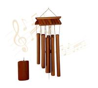 Relaxdays 10041338 cloche et carillon Marron Bois 8
