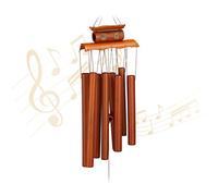 relaxdays Carillon en bambou 8 tubes