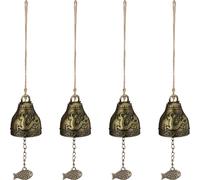 relaxdays Carillon Cloches Set de 4 Feng Shui