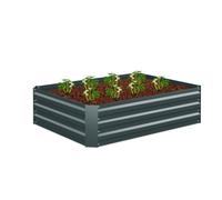 Relaxdays Carré Potager, métal galvanisé, pour Fleurs, Plantes et légumes, HxLxP : 30x120x90 cm, jardinière d’extérieur