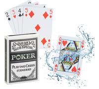 relaxdays Cartes de poker en plastique résistantes à l'eau