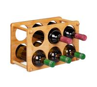 relaxdays Casier à vin 6 bouteilles Bambou