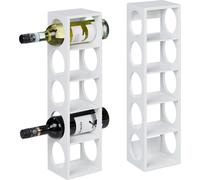 relaxdays Casier à vin blanc, set de 2 pièces
